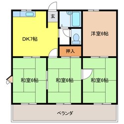 コーポ道Aの物件間取画像